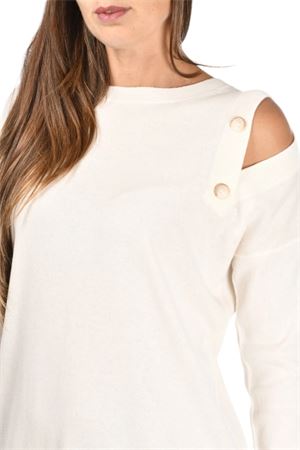 GIROCOLLO SPALLA SCOPERTA BIANCO 5729812837001 PAOLO FIORILLO CAPRI | Maglia girocollo | 5729812837001